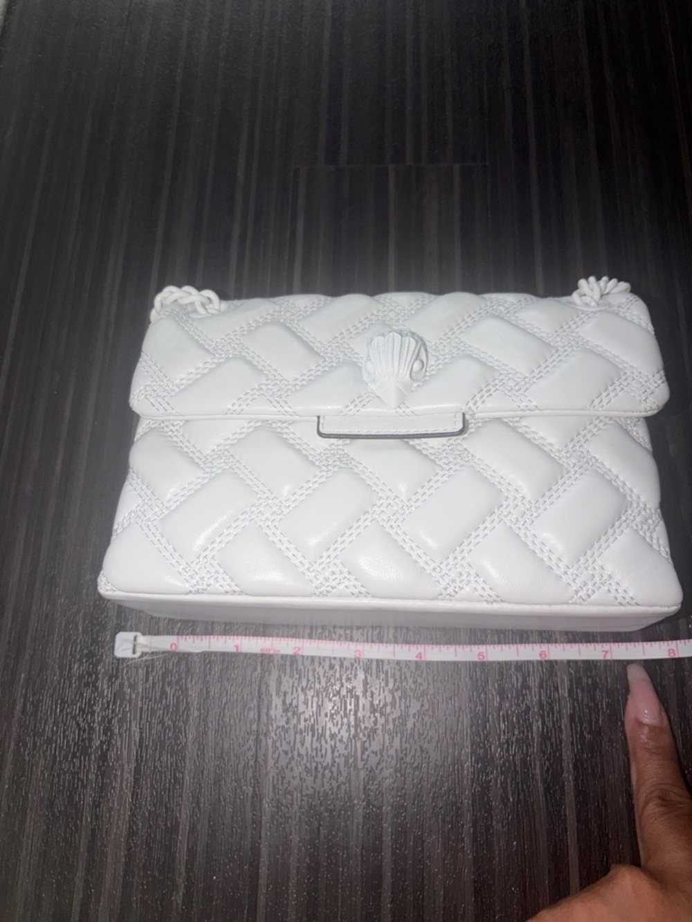 Kurt Geiger White Quilted Mini Bag - Picture 7 of 8